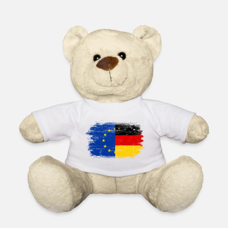 Flag Fusion EUGermany Brush - Teddy Bear - white