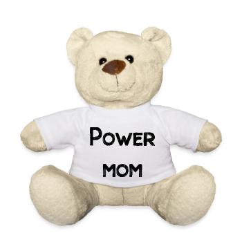 power maman maman maman maman enfants parents police - Nounours - blanc - Devant