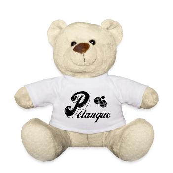 pétanque, fan de pétanque, bouliste - Nounours - blanc - Devant