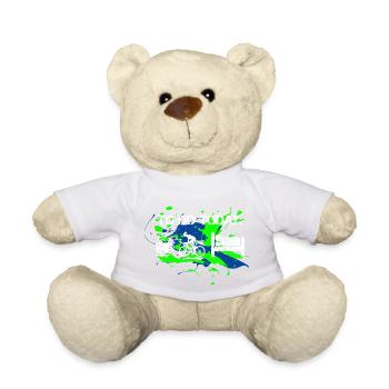 Bicycle Mountain Bike Hobby Cycling - Teddy Bear - white - Front