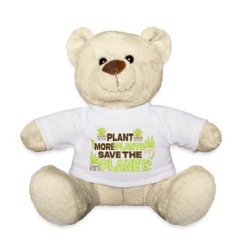 Planter plus de plantes sauver la planète - Nounours - blanc - Devant