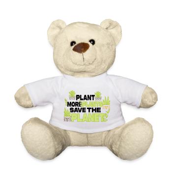 Planter plus de plantes sauver la planète - Nounours - blanc - Devant