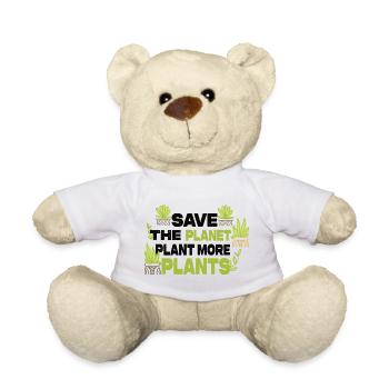 Save The Planet Plant More Plants - Teddy - Weiß - Vorne