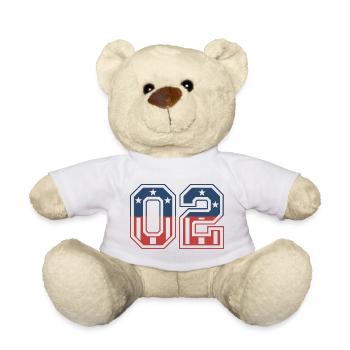Numéro 02 États-Unis - Nounours - blanc - Devant