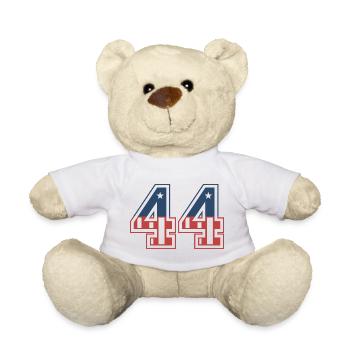 Number 44 USA - Teddy Bear - white - Front