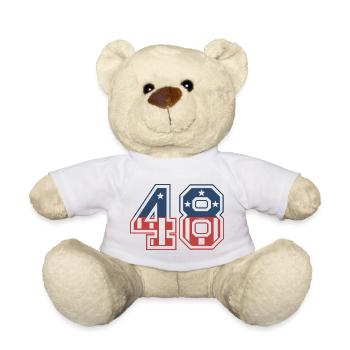 Number 48 USA - Teddy Bear - white - Front