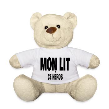 mon lit ce héros - Nounours - blanc - Devant