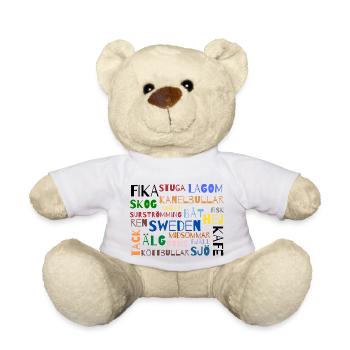Wörter SWEDEN - Teddy - Weiß - Vorne