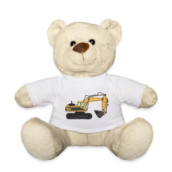 Excavatrice - Nounours - blanc - Devant