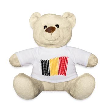 Flag Of Belgium / Tricolour (Scribble) - Teddy Bear - white - Front