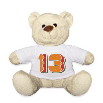 Burger Nummer 13 - 13 Jahre alt Geschenk zum 13. Geburtstag - Teddy - Weiß - Vorne