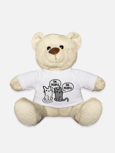 Lustige Katzen ew people - Teddy - Weiß
