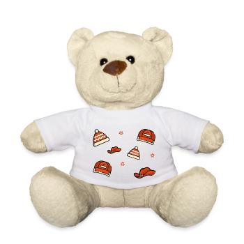 Bonnets rouges - Amoureux des chapeaux - Nounours - blanc - Devant