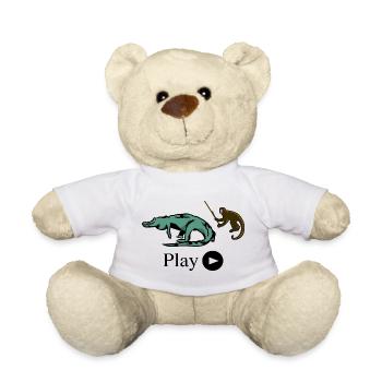 Monkey and crocodile - Teddy Bear - white - Front