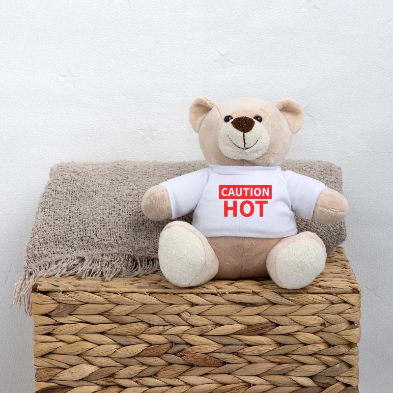 CAUTION HOT red Teddy Bear
