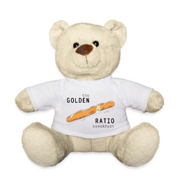 Baguette Goldener Schnitt Frühstück cooler Spruch - Teddy - Weiß - Vorne
