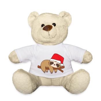 Paresseux dormant à la succursale Noël Noël Saint-Nicolas - Nounours - blanc - Devant