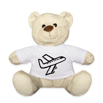 Airplane - Teddy Bear - white - Front