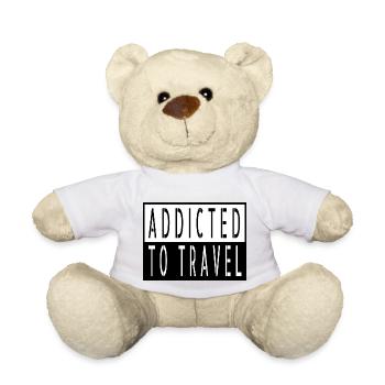 hike gift calligraphic present forest animal - Teddy - Weiß - Vorne