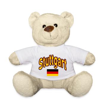 Stuttgart Germany flag - Teddy Bear - white - Front