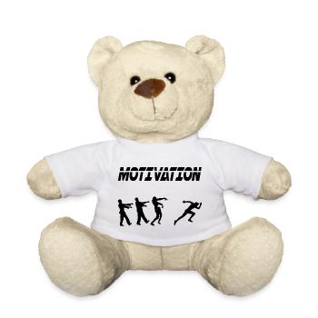 motivation sport running humor zombie - Teddy Bear - white - Front