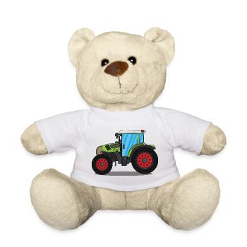 Tractor - Teddy Bear - white - Front