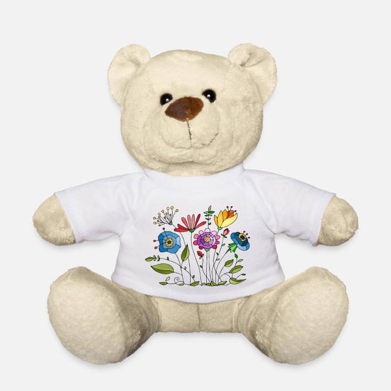 Blumen - Teddy - Weiß