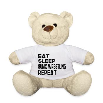 Eat Sleep Sumo Wrestling Repeat - Nounours - blanc - Devant