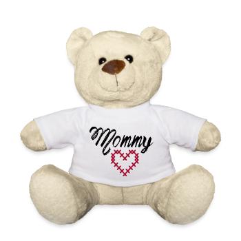 Pregnancy Baby shower Babyshower Boy Girl - Teddy Bear - white - Front