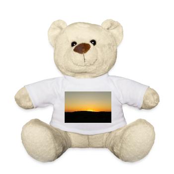 Sonnenuntergang über Windrädern - Teddy - Weiß - Vorne