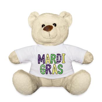Happy Mardi Gras - Teddy - Weiß - Vorne