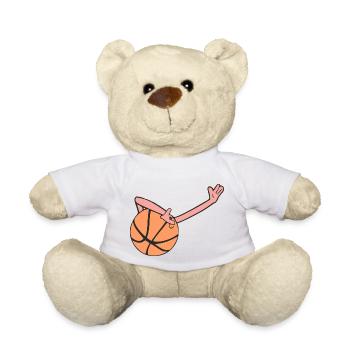 Dab Basketball - Teddy Bear - white - Front