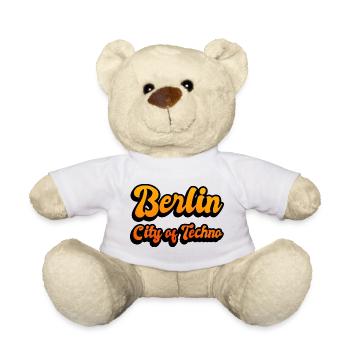Berlin, ville de la techno - Nounours - blanc - Devant