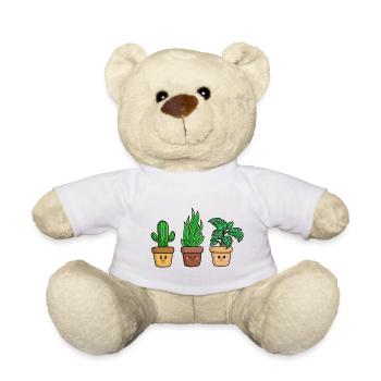 Drei niedliche Pflanzen - Teddy - Weiß - Vorne
