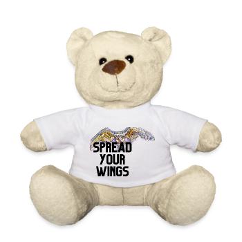 Spread your WIngs - Show what you can do! - Teddy Bear - white - Front