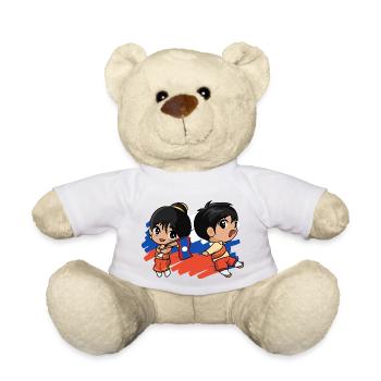 Laos Laos Laotian Fille Robe Lao I Cadeau - Nounours - blanc - Devant