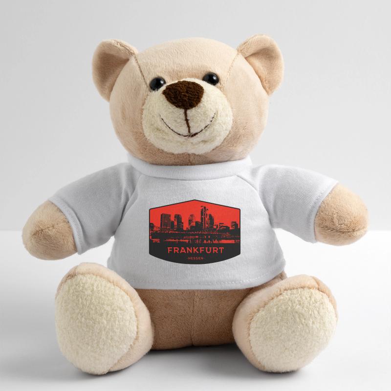 Frankfurter Skyline Patch Rot Schwarz Teddy