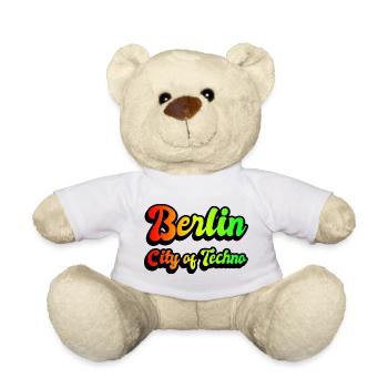 Berlin city of techno rainbow - Teddy Bear - white - Front