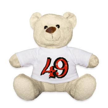 49 numero chiffre quarante neuf 2 - Nounours - blanc - Devant