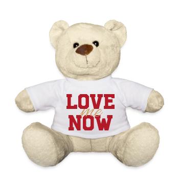 Love Me Now klassisches T-Shirt - Teddy - Weiß - Vorne