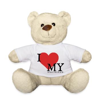 I love my girlfriend - Teddy Bear - white - Front