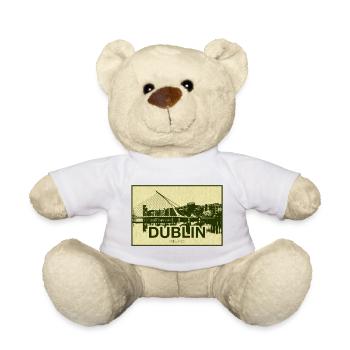 Impression vintage de Dublin Skyline - Nounours - blanc - Devant