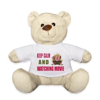 Ruhe bewahren und Film schauen - Teddy - Weiß - Vorne