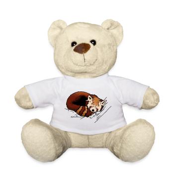 Red panda - Teddy Bear - white - Front