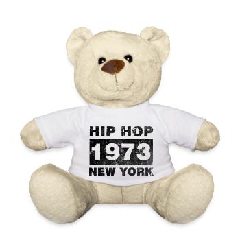 HIP HOP 1973 NEW YORK SCHWARZ - Teddy - Weiß - Vorne