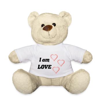 I am Love - Positive words - Teddy Bear - white - Front