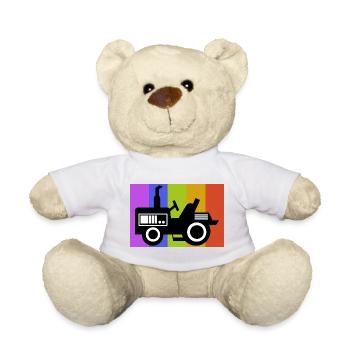 Véhicule à moteur Agriculteur biologique Country Life Farmer Tracteur - Nounours - blanc - Devant