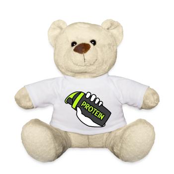 Protein Shaker: Alimentez votre parcours de remise en forme! - Nounours - blanc - Devant