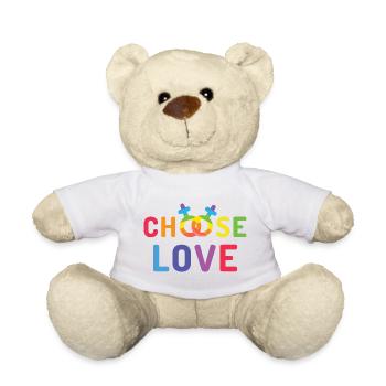 Mois de la fierté LGBT - Amour - Nounours - blanc - Devant