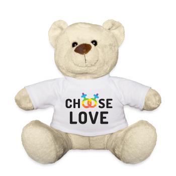 Mois de la fierté LGBT - Amour - Nounours - blanc - Devant